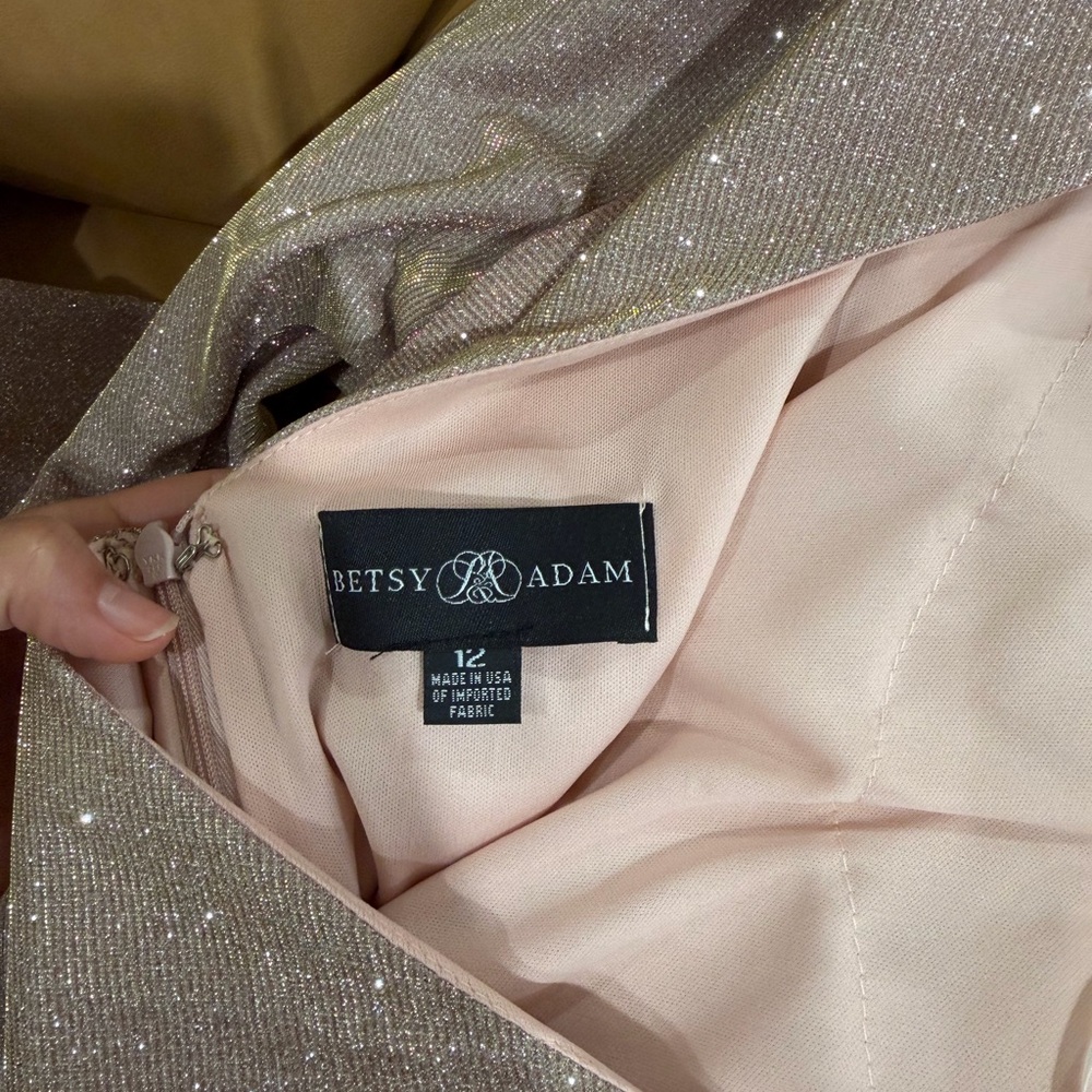 Elegant Rose Gold Evening Gown - Picture 5 of 9